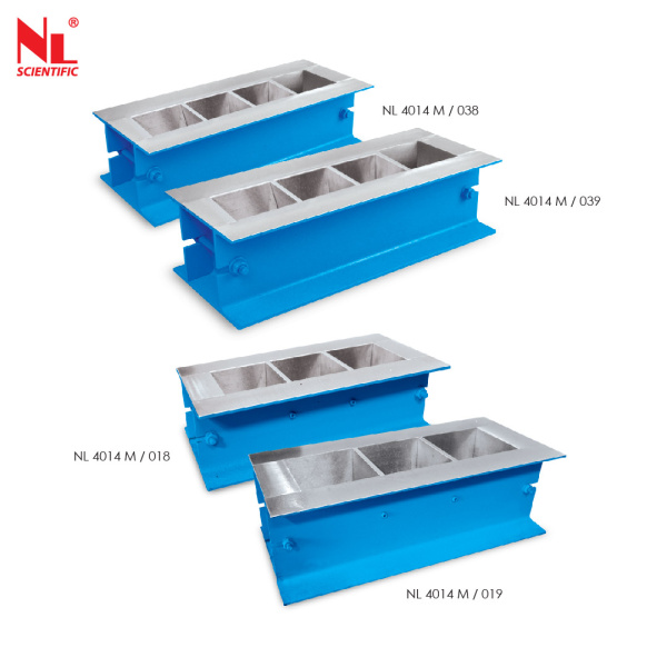 3 Gang Cube Mould 100mm/150mm, Mild Steel